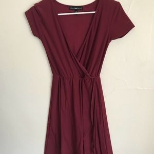 Midi red dress